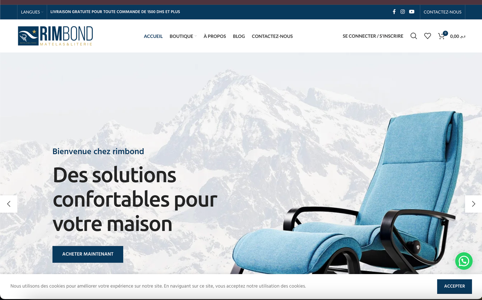 Rimbond.ma - vente de Matelas & Mousse de Qualité au Maroc